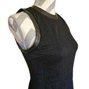 Express black bodycon ponte dress with faux leather Size: XS